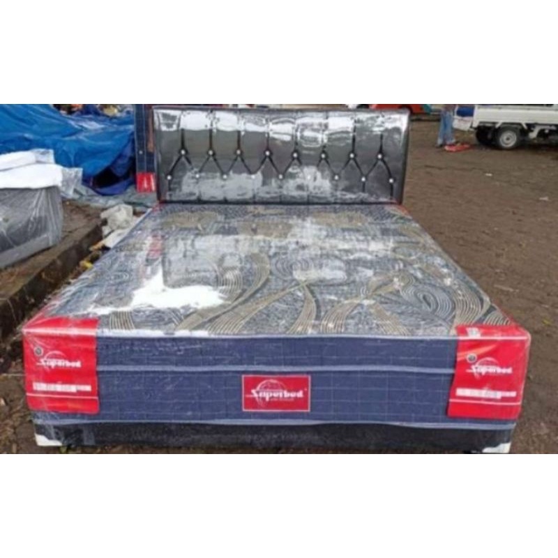 Springbed Set Boxy SuperBed Uk 120 / 160 / 180 Murah