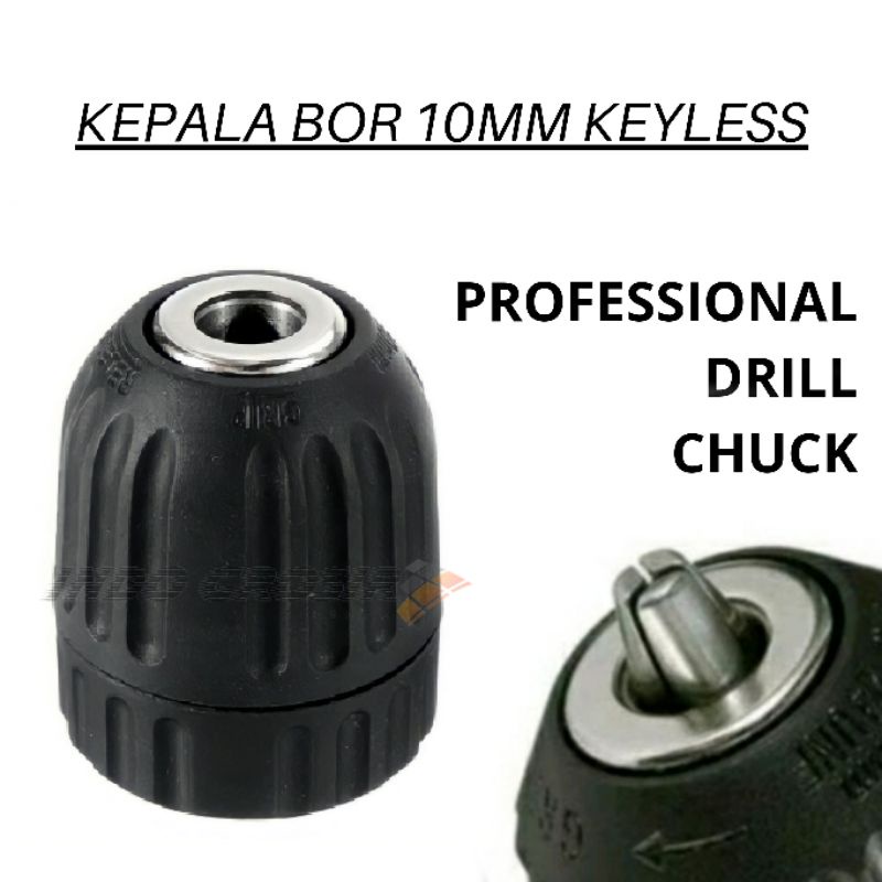 SAN OU Kepala Bor 10mm 3/8&quot; Tanpa Kunci Keyless Drill Chuck 10Mm