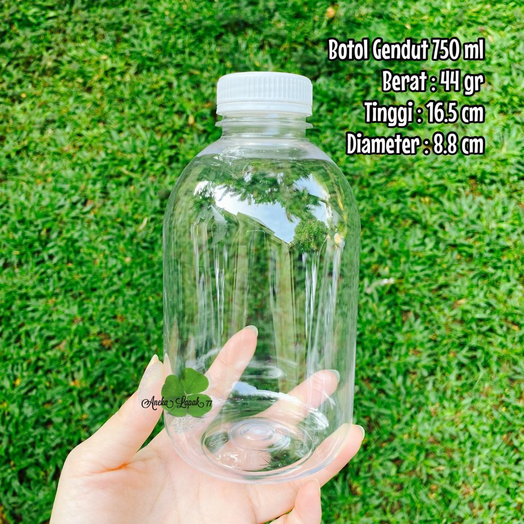 Botol GENDUT 750 ml botol plastik sirup kopi unik lucu boba SKLB 750 ml