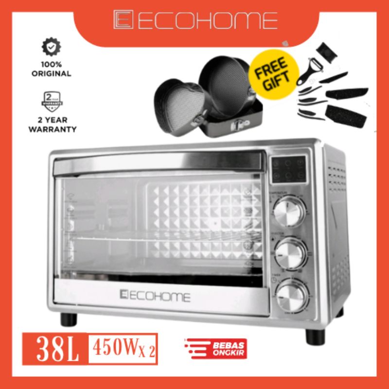 OVEN LISTRIK LOW WATT elektrik oven hemat ORI GARANSI RESMI ECOHOME EOP 888S LED DIGITAL DISPLAY KAP