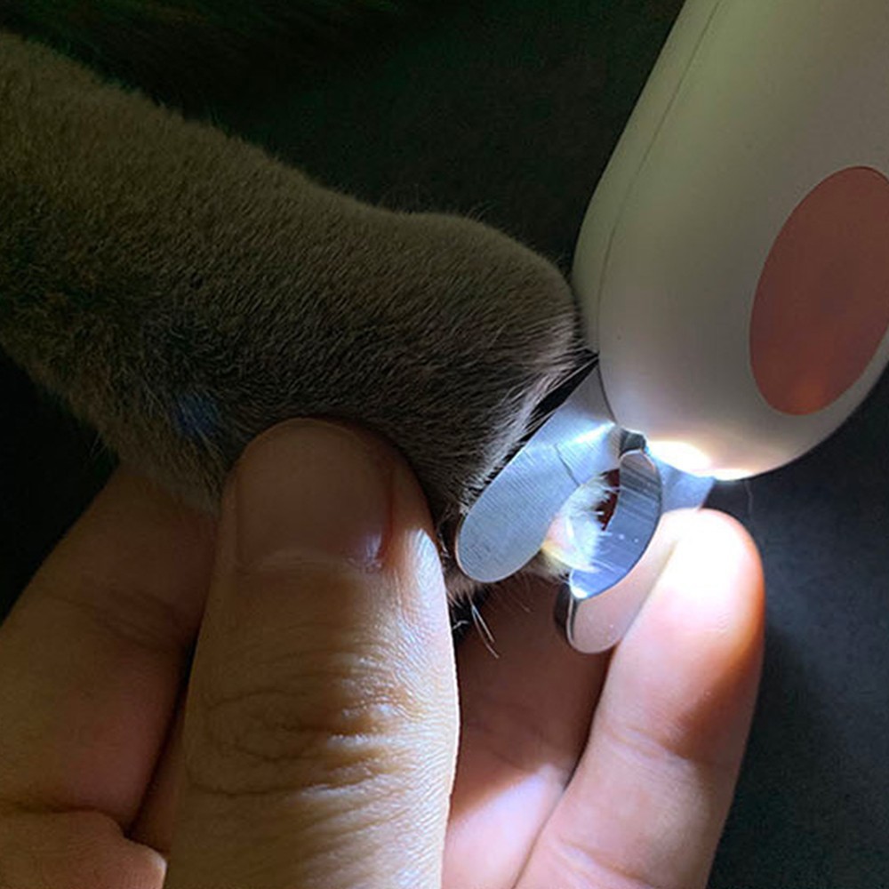 Gunting Kuku Anjing Peliharaan dengan Lampu LED Safety Cat Pet Nail Cutter Mesin Gunting Stainless Steel Hewan Pemangkas Kuku Hewan Peliharaan