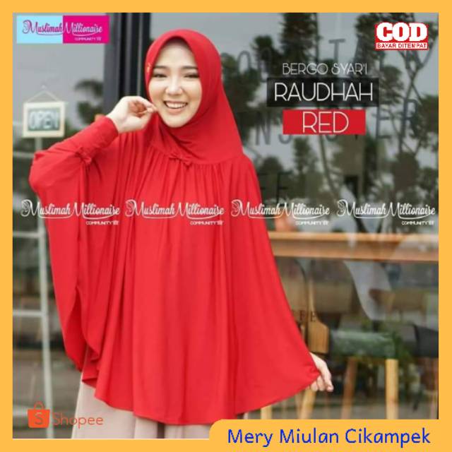 [COD] JILBAB HIJAB KERUDUNG LENGAN SYARI RAUDHAH MUSLIMAH MILLIONAIRE
