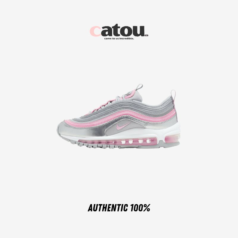 Nike Air Max 97 (GS) Grey/Metallic Silver/Pink Original 100% BNIB [RESMI]