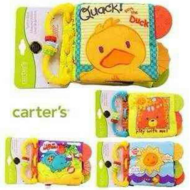 Soft Book Teether carters animal bebek gajah matahari bear hello kitty elmo monster buku kain