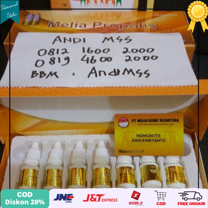 

❤COD❤ Melia Propolis 6ml 1 Dus isi 7 botol