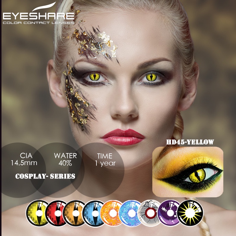 [✅COD] Softlens / Kontak Lensa berwarna kosplay game halloween anime softlens mata korea lens normal minus (0.00) HD45 series red/CRAZY color