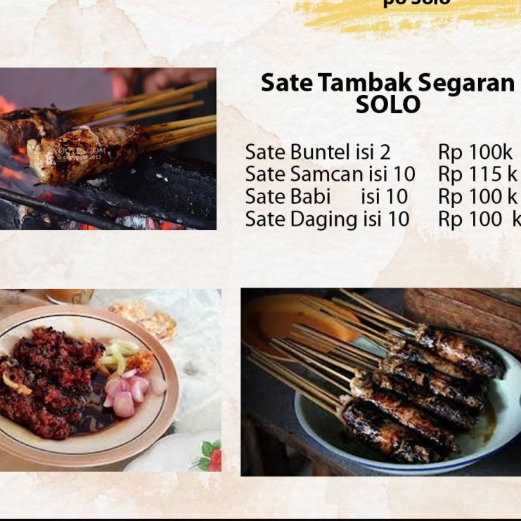 

sate tambak segaran solo non halal