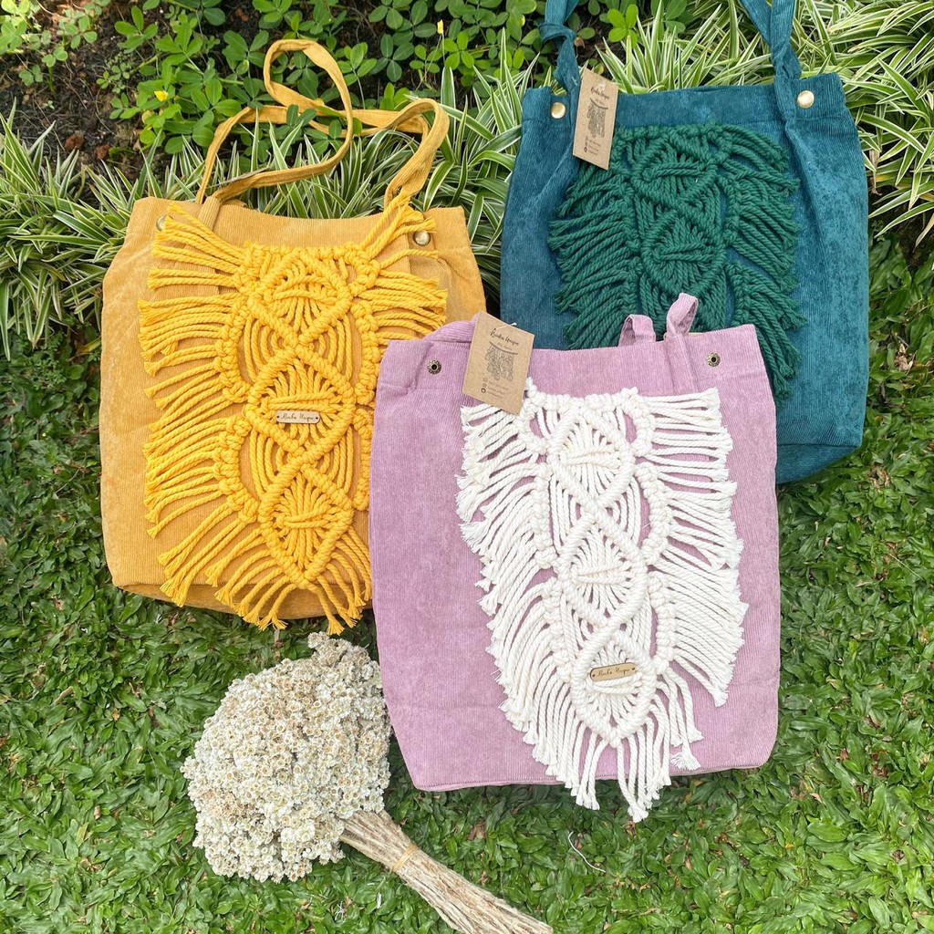 tas macrame tote bag rajut codoray