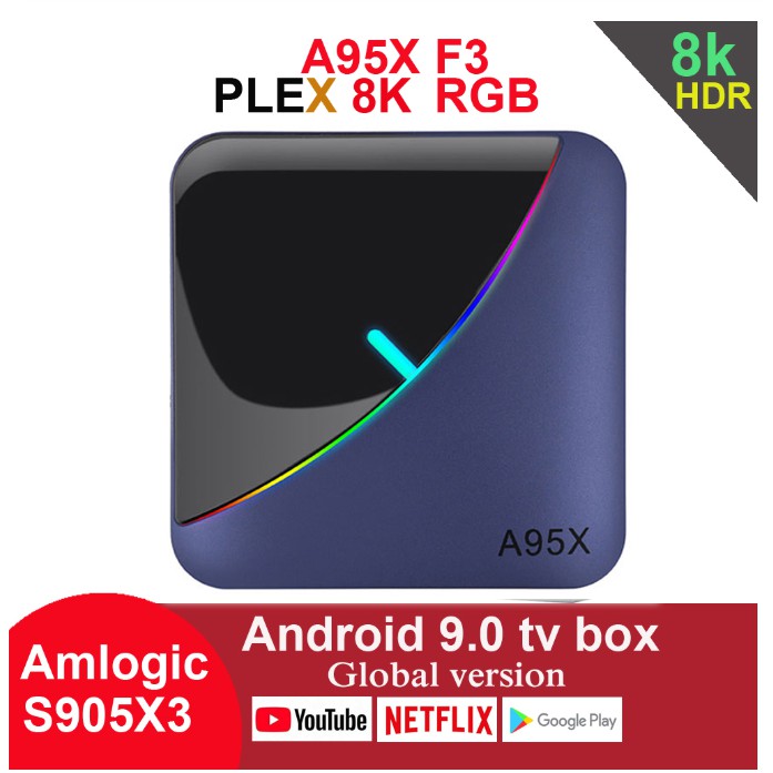 ANDROID TV BOX A95X F3 8K RGB RAM 4GB ROM 32GB BONUS CHANNEL PREMIUM