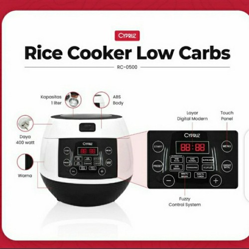 Cyprus RC-0500 Rice Cooker Diabetes Rendah Gula | Majic Com Low Carbo