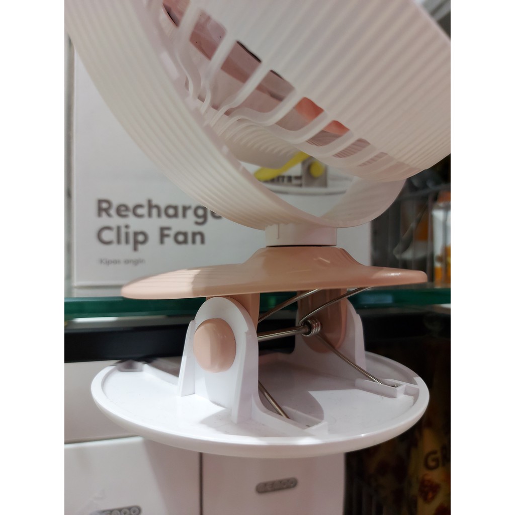 2in1 Clip Fan &amp; Desk Fan Portable 6 Inch / Kipas Angin Jepit / Rechargable fan
