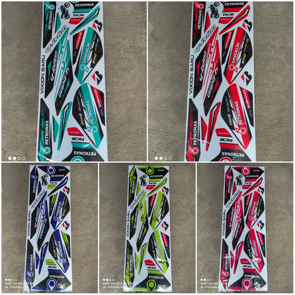 STRIPING STICKER NEW VIXION LIGHTING LIGHTNING PETRONAS