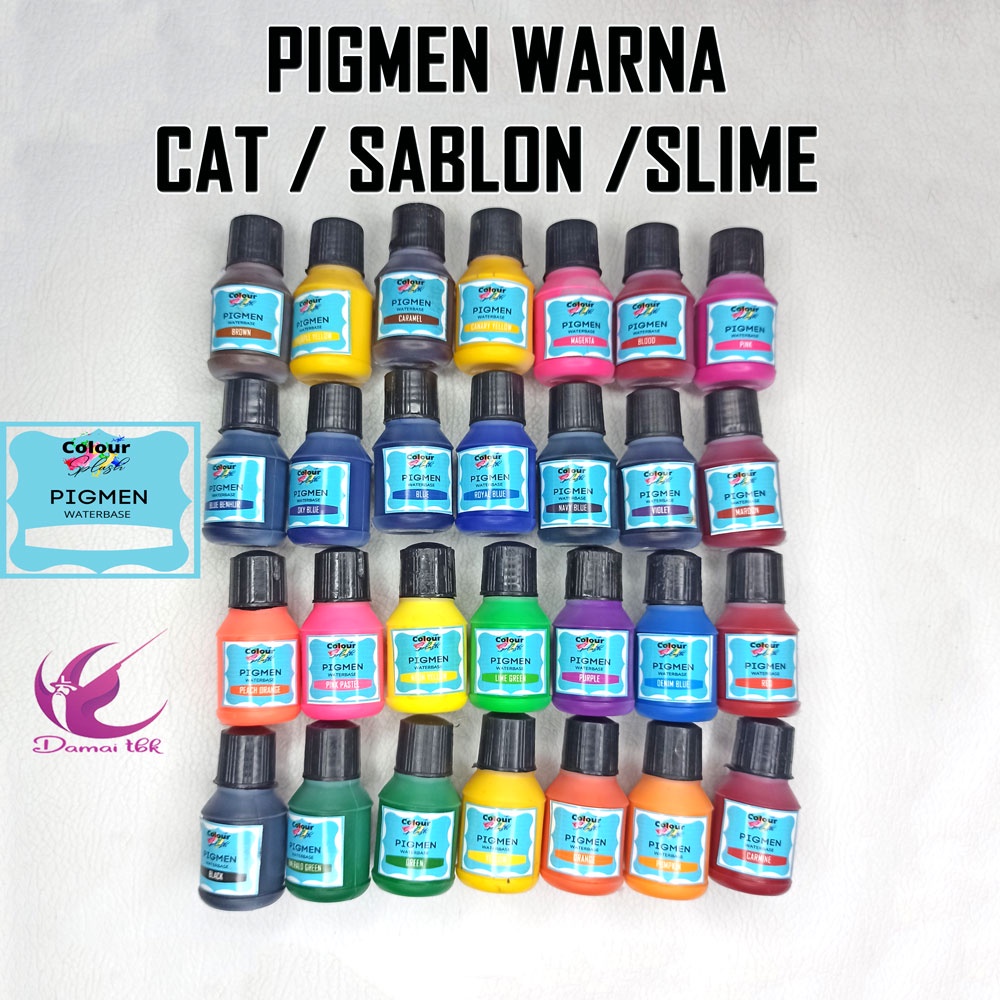 

Pigmen Warna Cat Sablon Slime Squishy / Pewarna Cat