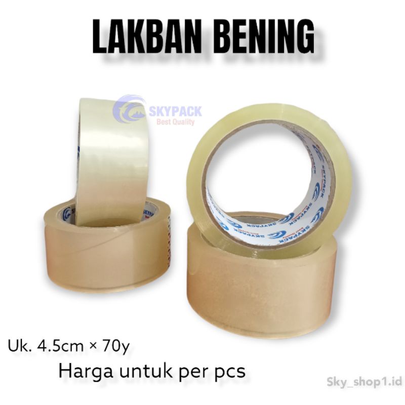 

LAKBAN BENING SKYPACK UK. 4.5cm × 70y / isolasi bening