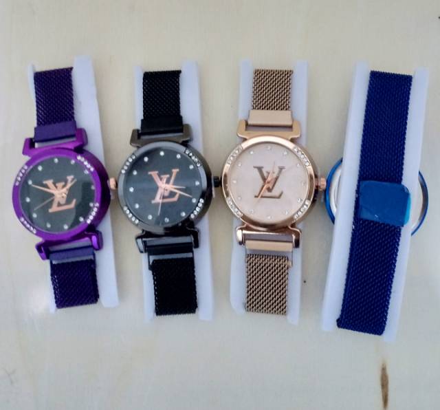 Jam Tangan Wanita Magnetik Murah LV Diamond