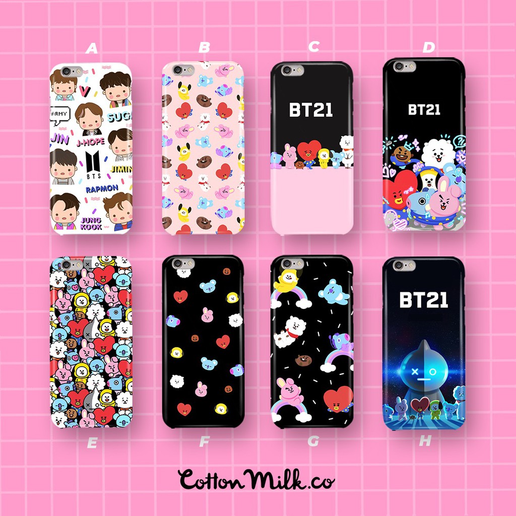 CASE CASING HP BTS BT21 ARMY IPHONE SAMSUNG OPPO VIVO