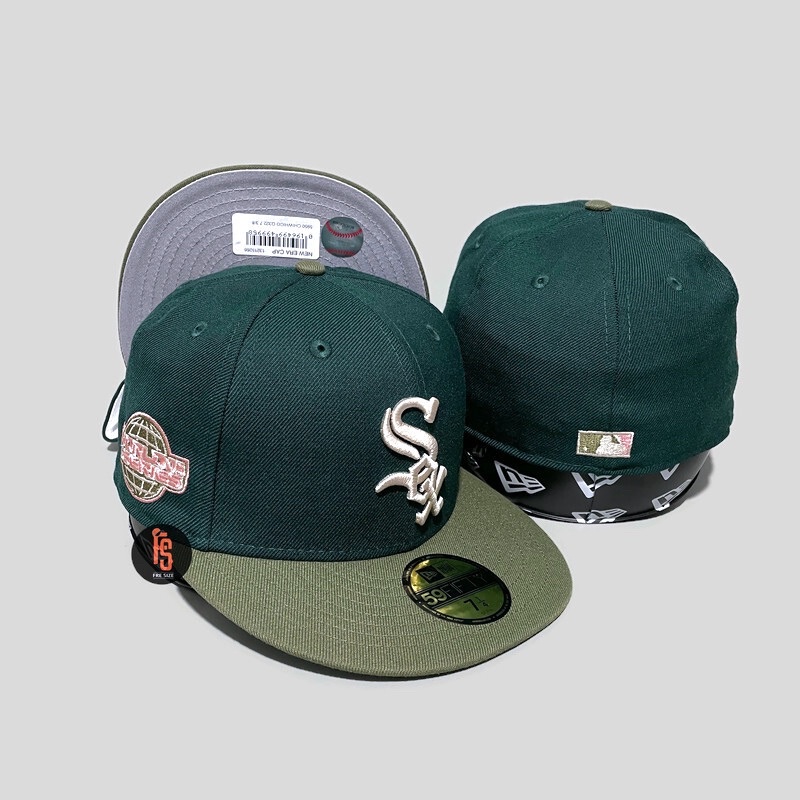 TOPI NEW ERA ORIGINAL 5950 WS 2005 CHICAGO WHITE SOX GREEN OLIVE IVORY