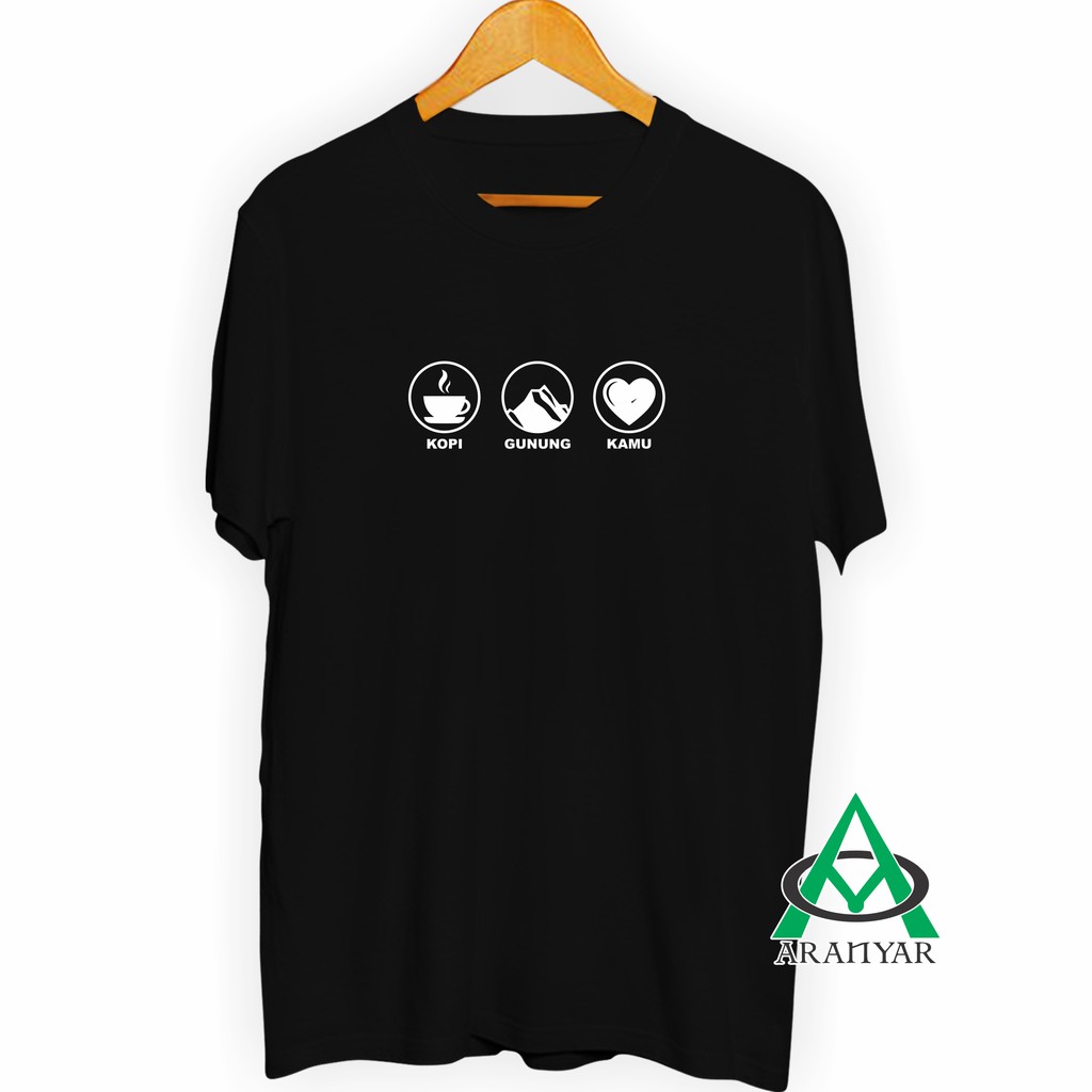 KAOS KOPI GUNUNG KAMU/Kaos Gunung/Kaos distro/Kaos Pria Wanita/Kaos Outdoor
