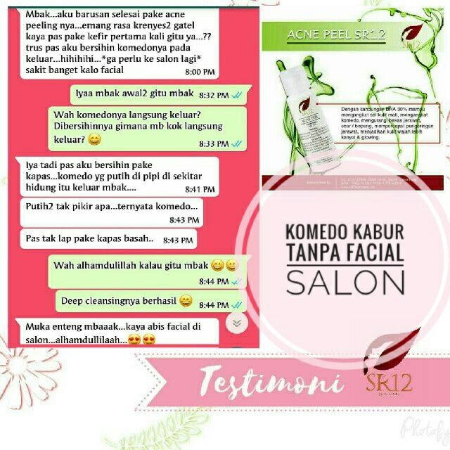 SR12 Acne Peel - Perawatan dan Pembersih Jerawat Untuk Muka Wajah - SR12 Skincae - Skin Care
