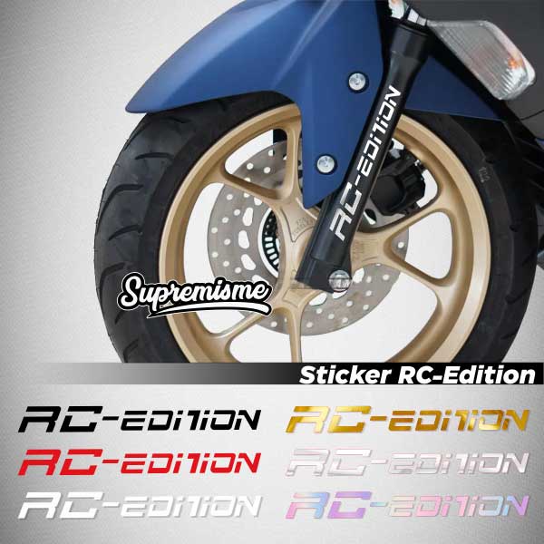 Stiker RC Edition Shock Bottom / Sticker Shock Depan RC Edition / Stiker RC Edition Vietnam / Sticker Shock Breaker RC Edition Glossy Waterproof / Sticker Hologram RC Edition