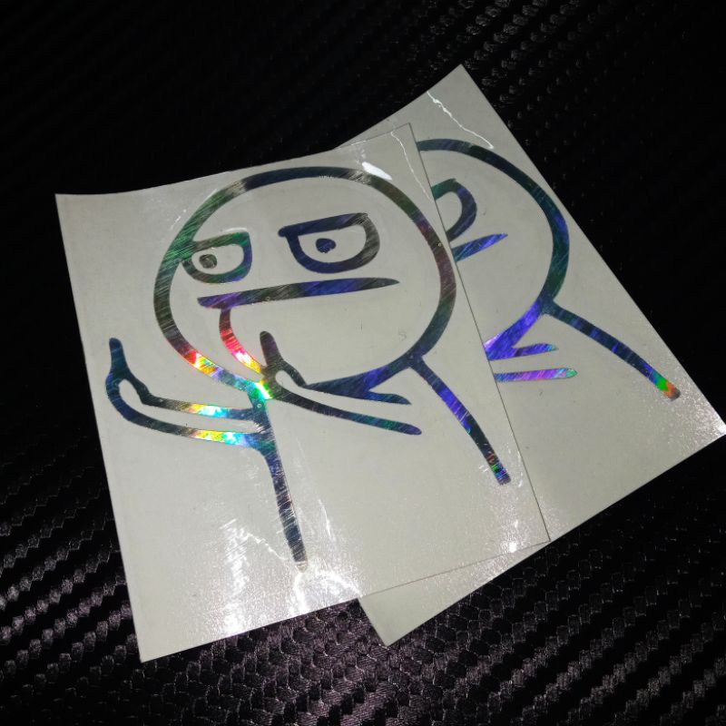 Stiker fucek sticker cutting middle finger meme