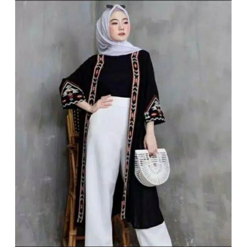 CARDI DAUN */ CARDI OUTER WANITA / BORDIR ETNIK BOHEMIAN CARDIGAN  / CARDIGAN