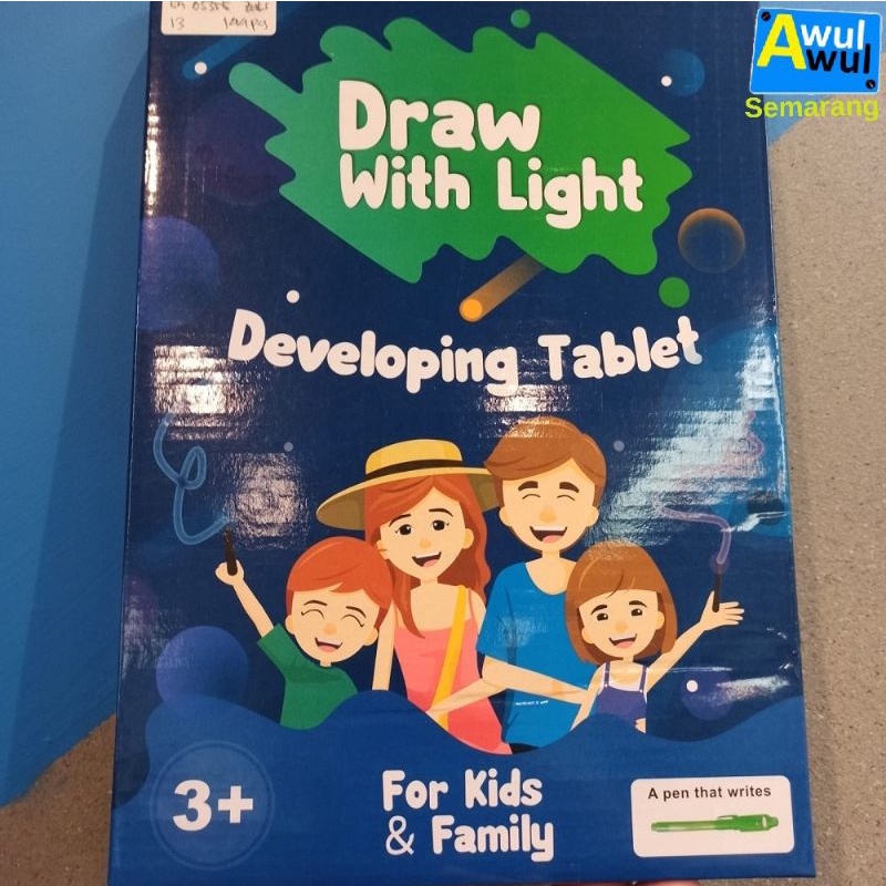 Jual Draw With Light Developing Tablet Papan Gambar Glow In The Dark