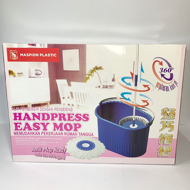 Alat Pel Lantau Maspion Handpress Easy Mop Tanpa Pedal