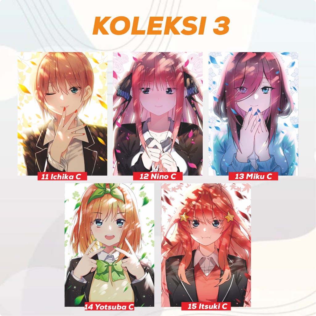 Poster Go Toubun No Hanayome Anime Size A4+ - Ichika Nino Miku Yotsuba Itsuki Fuutaro-5