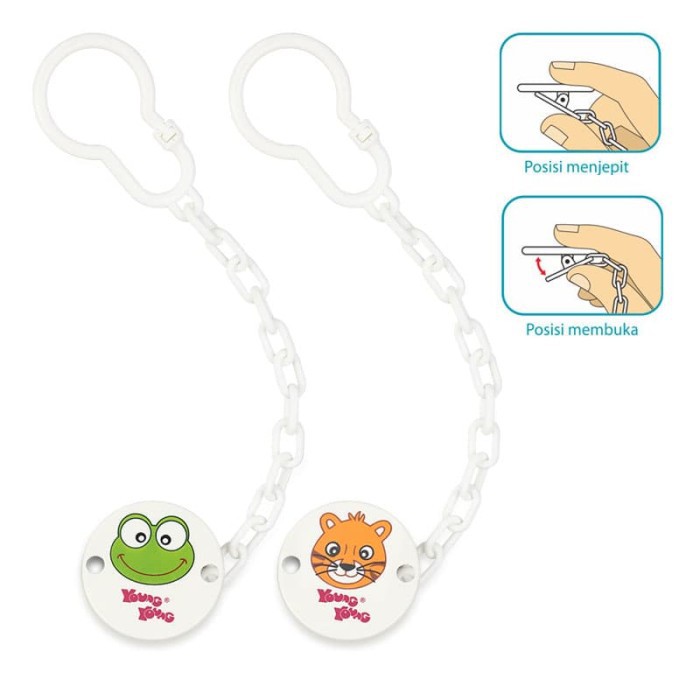 Young Young Rantai Dot/Safety Chain Dot Bayi / Peniti Dot (Tersedia Varian Karakter)