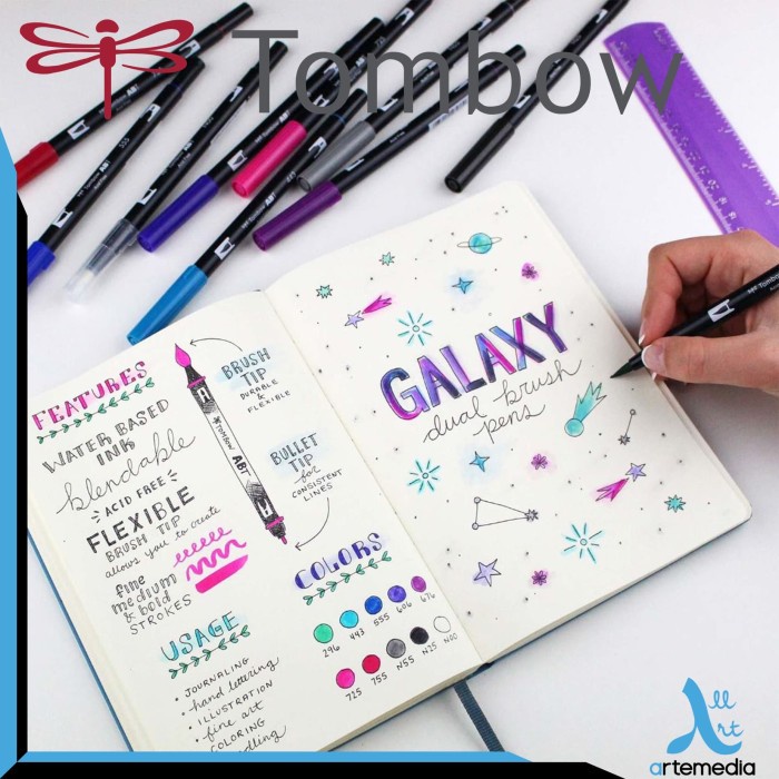 

kaligrafi-perlengkapan- tombow dual brush pens galaxy -perlengkapan-kaligrafi.