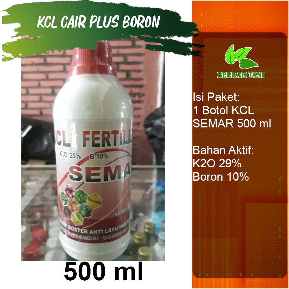 Pupuk KCL Cair 500 ml PLus Boron Cap Semar