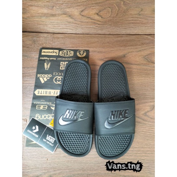 Sandal Slop Nike Bennasi Black Premium / Sandal Slide Nike Hitam termurah / Sandal Murah / Sandal terlaris