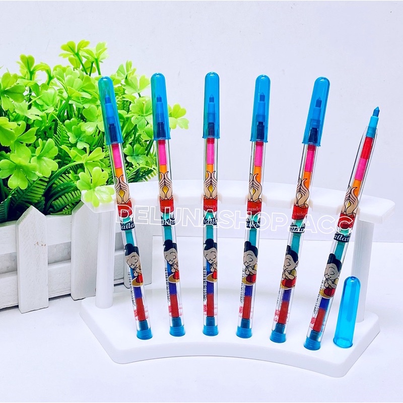 DELUNASHOP pensil warna Pensil Susun Sambung crayon oil pastel