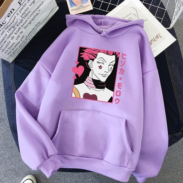 Sweater HISOKA MOROW V2 Hoodie Anime HUNTER x HUNTER Jumper Pria Wanita Bahan Fleece Ukuran S M L XL XXL XXXL