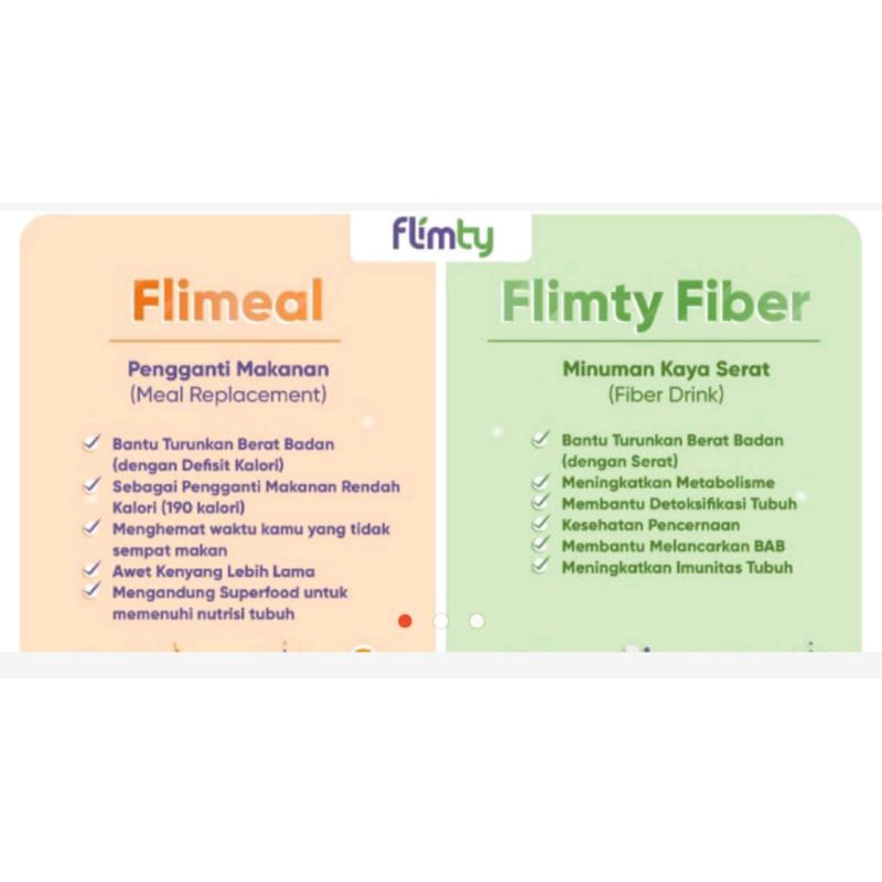 Paket Flimty 1 Box (16 Sachet) dan Flimeal 1 Box (12 Sachet) BPOM Pelangsing Original 100℅