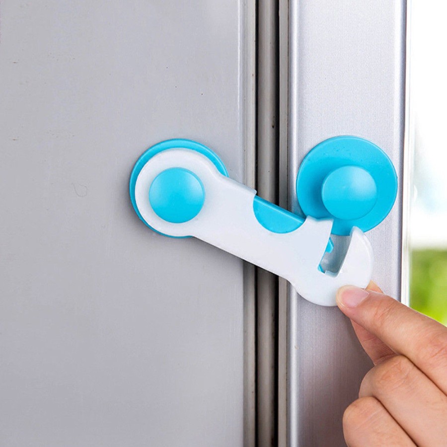 Pengaman Pengunci Laci Lemari Meja Pintu Kulkas Perabotan Bayi Baby Safety Lock Drawer