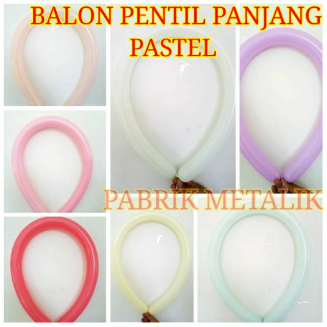 Balon Latex Pentil Pastel / Cacing pastel / Balon Panjang / Balon Latex