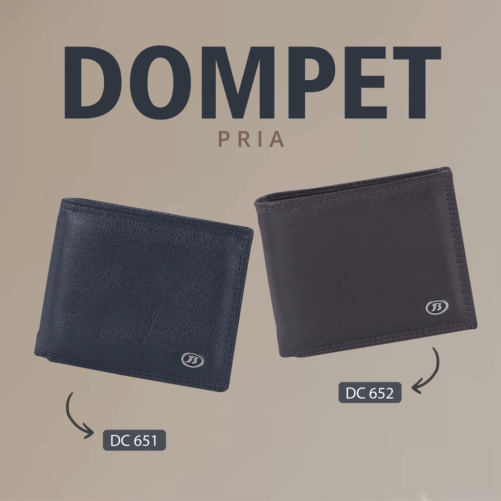 Dompet Lipat Pria Kulit Sintetis PU Murah Wallet Slim Simpel Original Distro