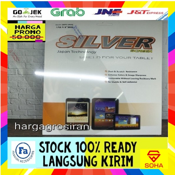 Silver Samsung Tab A 8 Inch 2019 P205 Anti Gores Bahan Plastik Clear Bening / Glare Anti Minyak