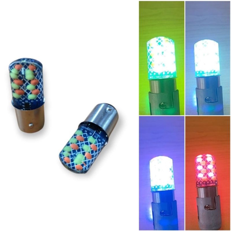 Lampu REM LED jelly RGB 2 mode Running stop rem nyala terang BATIK Bohlam Stop Stoprem belakang Nmax Aerox Vario New Mio Fino Beat Scoopy