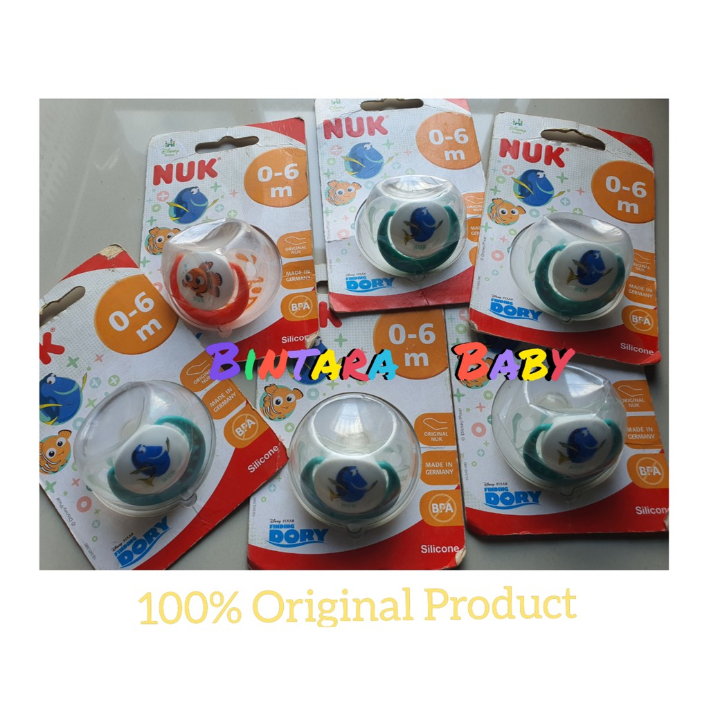 Empeng Newborn Baby Soother NUK 0-7m Kempeng Kompeng Dot Bayi Baru Lahir Disney Baby