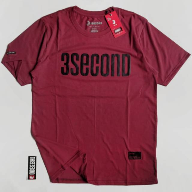 KAOS 3SECOND PRIA FREE STIKER BAJU TSHIRT DISTRO THREE SECOND COWOK KEREN