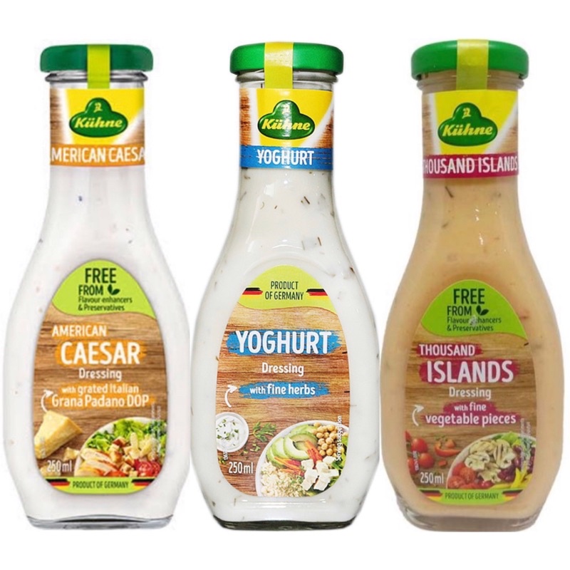 

KUHNE Salad Dressing / American / Caesar / Yoghurt / Thousand / Island / Dressing / Kuhne / Salad / French / Dressing