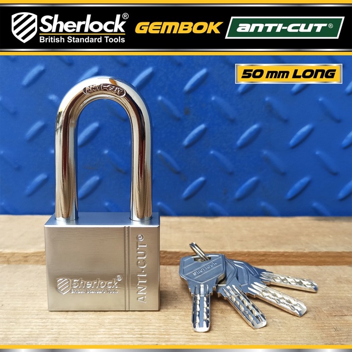 Gembok Original Sherlock Tools ANTI CUT 50 mm Panjang