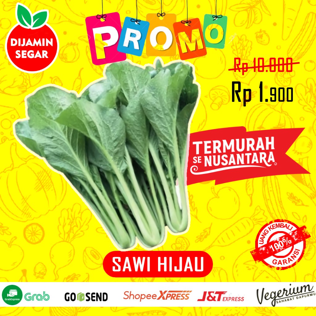 

Caisim Sawi Hijau Sayur Sayuran Segar Fresh 250 Gram