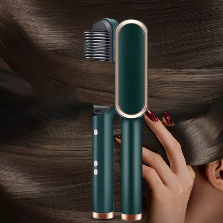 Barnik88 Catok Sisir Elektrik Pelurus Rambut Curler 2 in 1 Hair Straightener catokan sisir listrik Multifungsi