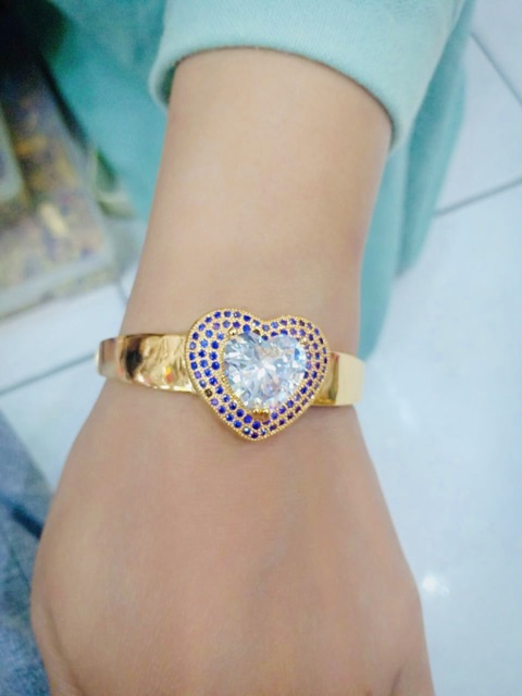 Gelang tangan wanita love mata/ lapis emas gold