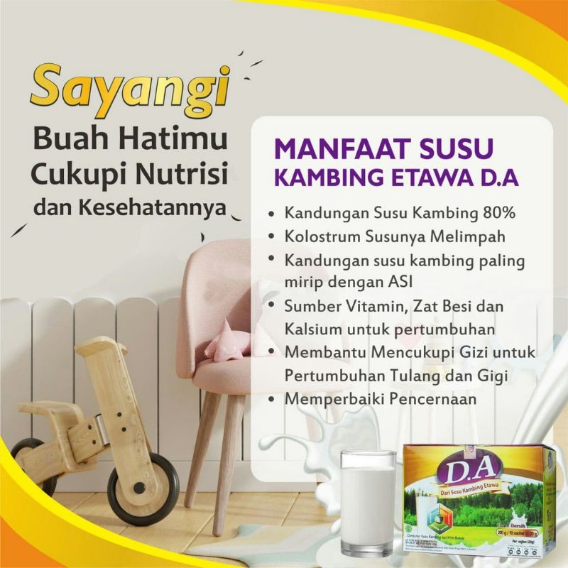 Susu Kambing Etawa Plus Kolostrum D.A - Susu Etawa D.A Bubuk 10 sacet