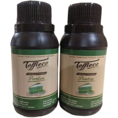 

Toffieco Pandan 100gr Perisa & Pewarna Bahan Tambahan Pangan Campuran